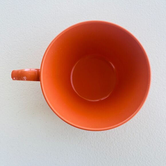 Laguna MelMac #308 Orange Set of 4 Tea Cups 3.75" dia 2" tall Vintage 60s - Picture 14 of 15